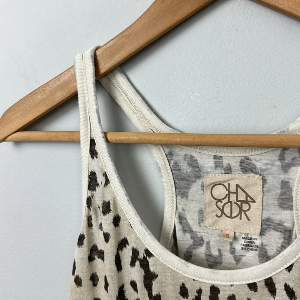 Chaser Racer Back Tank Animal Leopard Cheetah Print Maxine Sz S